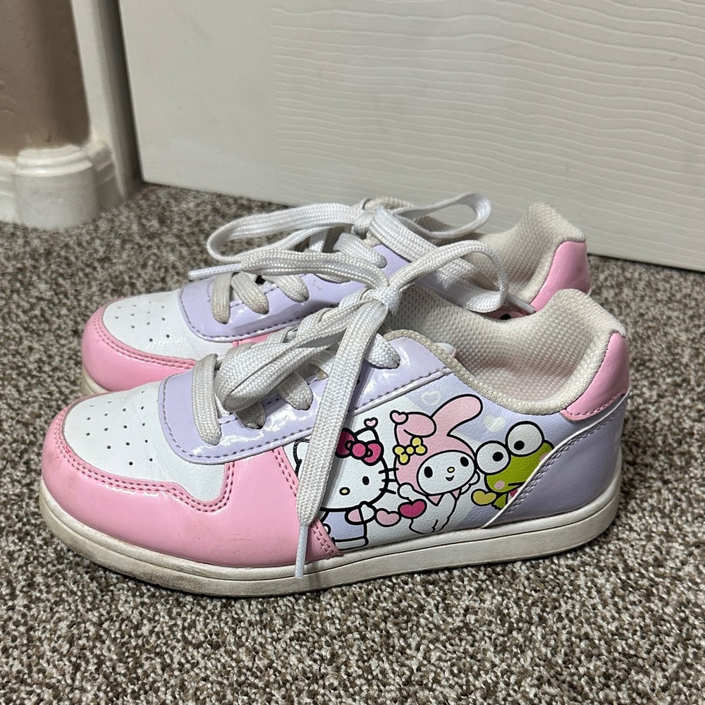 Hello Kitty girls lace up tennis athletic casual kids shoes size 2 - Picture 3 of 8